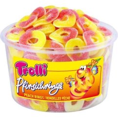 Trolli Pfirsichringe  Broskvové kroužky v dóze 150ks