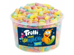 Trolli Sour Glowworms Světlušky v dóze 150 ks