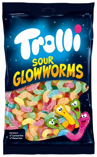 Trolli Sour Glowworms Světlušky 1kg Trolli Sour Glowworms Světlušky 1kg