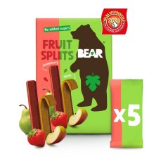 Bear Fruit Splits Jahoda Jablko 5x20 g