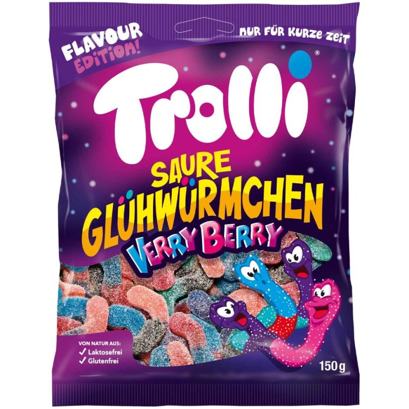Trolli Saure Glühwürmchen Verry Berry Světlušky 150g