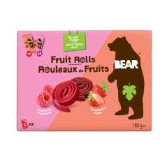 BEAR Fruit Rolls jahoda a malina 9 x 20 g