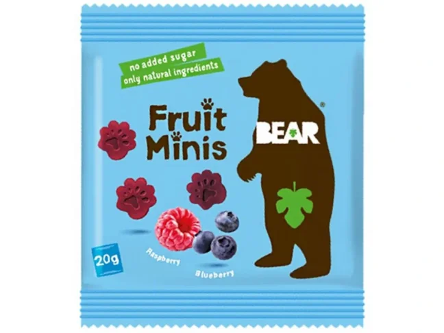 BEAR Fruit Minis Malina a Borůvky 5x20 g