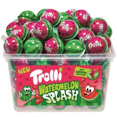 Trolli Watermelon Splash - želé melouny v dóze 60 ks