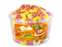 Trolli Pfirsichringe Broskvové kroužky v dóze 150ks