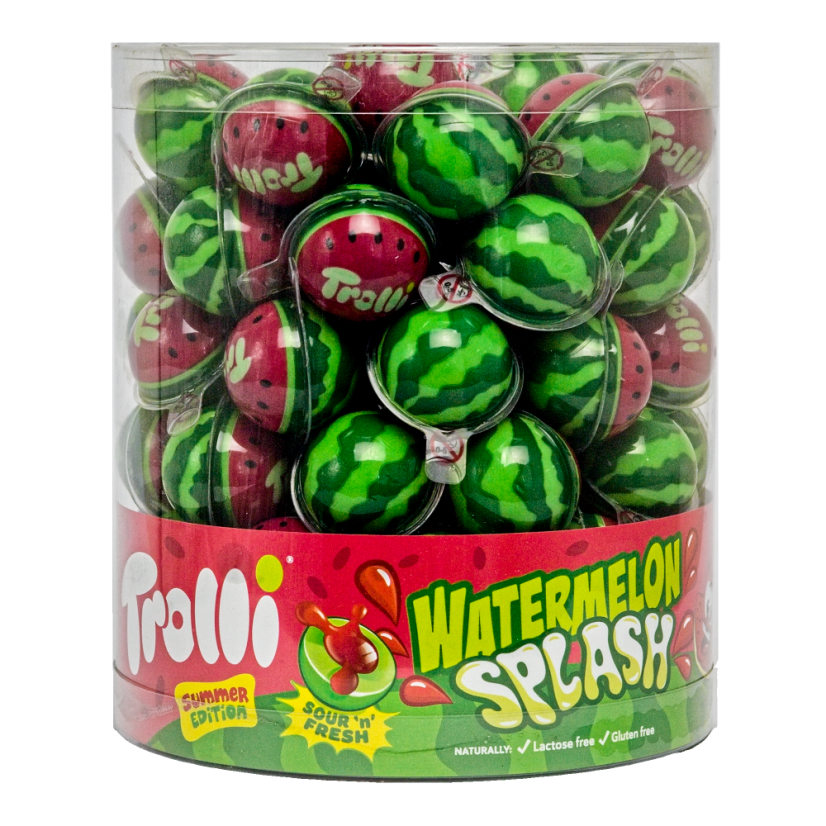 Trolli Watermelon Splash - želé melouny v dóze 80 ks